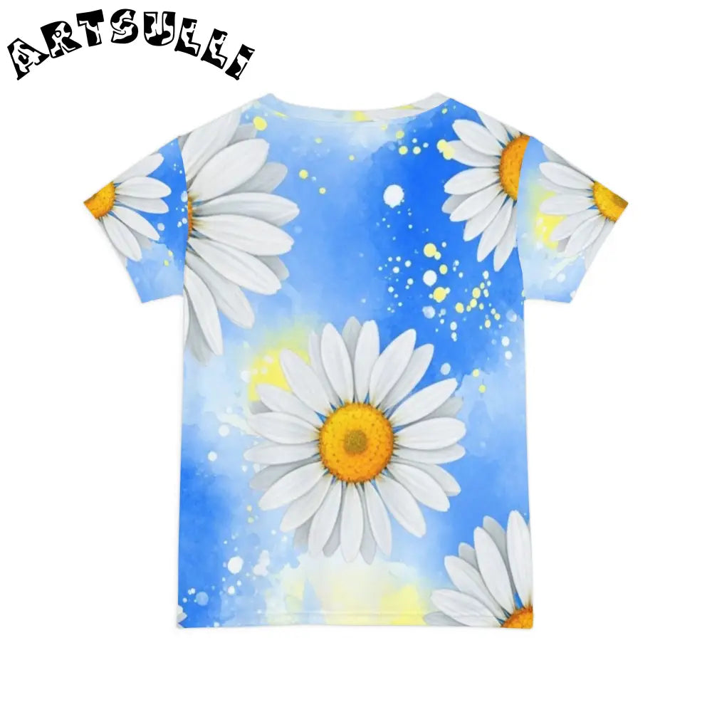JAKKOUTTHEBXX Daisies Women’s Short Sleeve Shirt (AOP) JAKKOUTTHEBXX