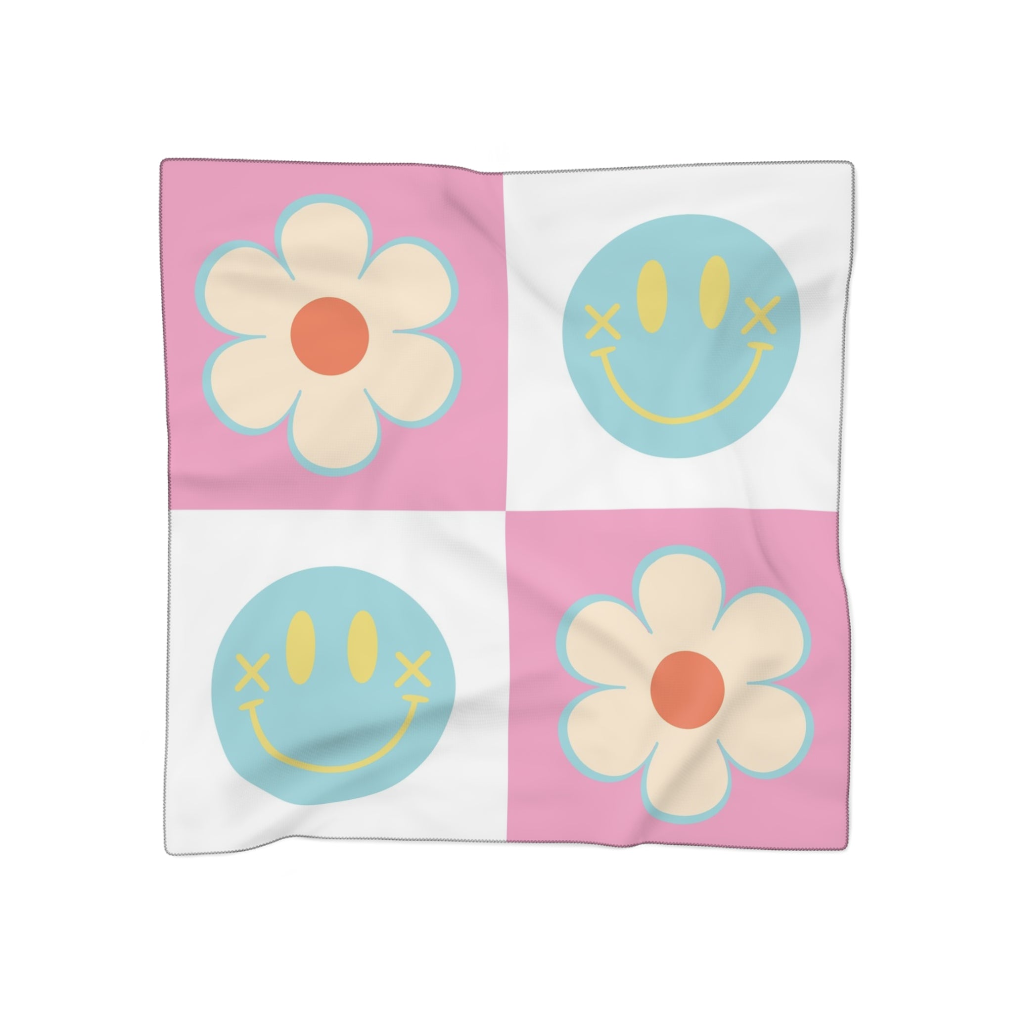 Madotsukis Grin Bloom Poly Scarf, Artsulli - Art is Long, Life is Short, Accessories, Color, Poly chiffon, Size, 25" × 25", , , 28573333148587127269