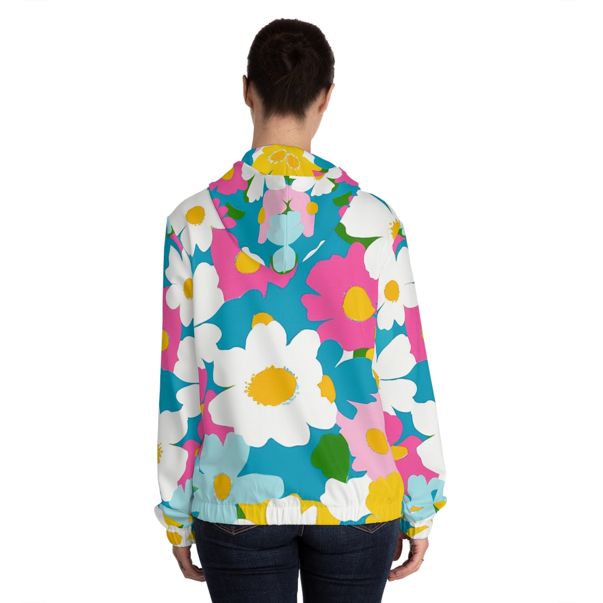 Flowers Women’s Full-Zip Hoodie (AOP), Artsulli - Art is Long, Life is Short, All Over Prints, , , , , , , 