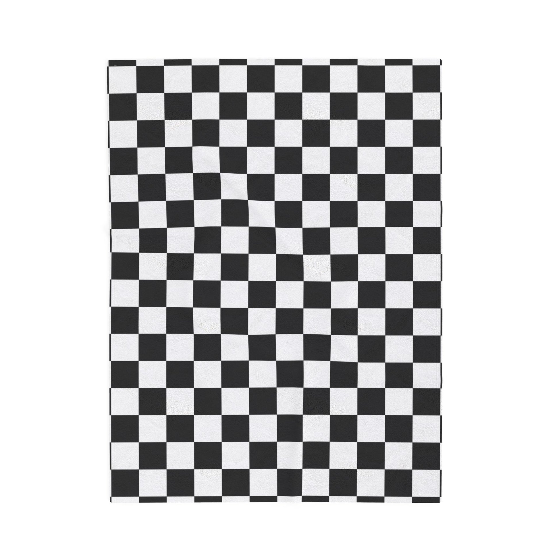 Checkerboard White and Black Velveteen Plush Blanket, Artsulli - Art is Long, Life is Short, All Over Prints, Size, 30" × 40", , , , , 31081602215462760873
