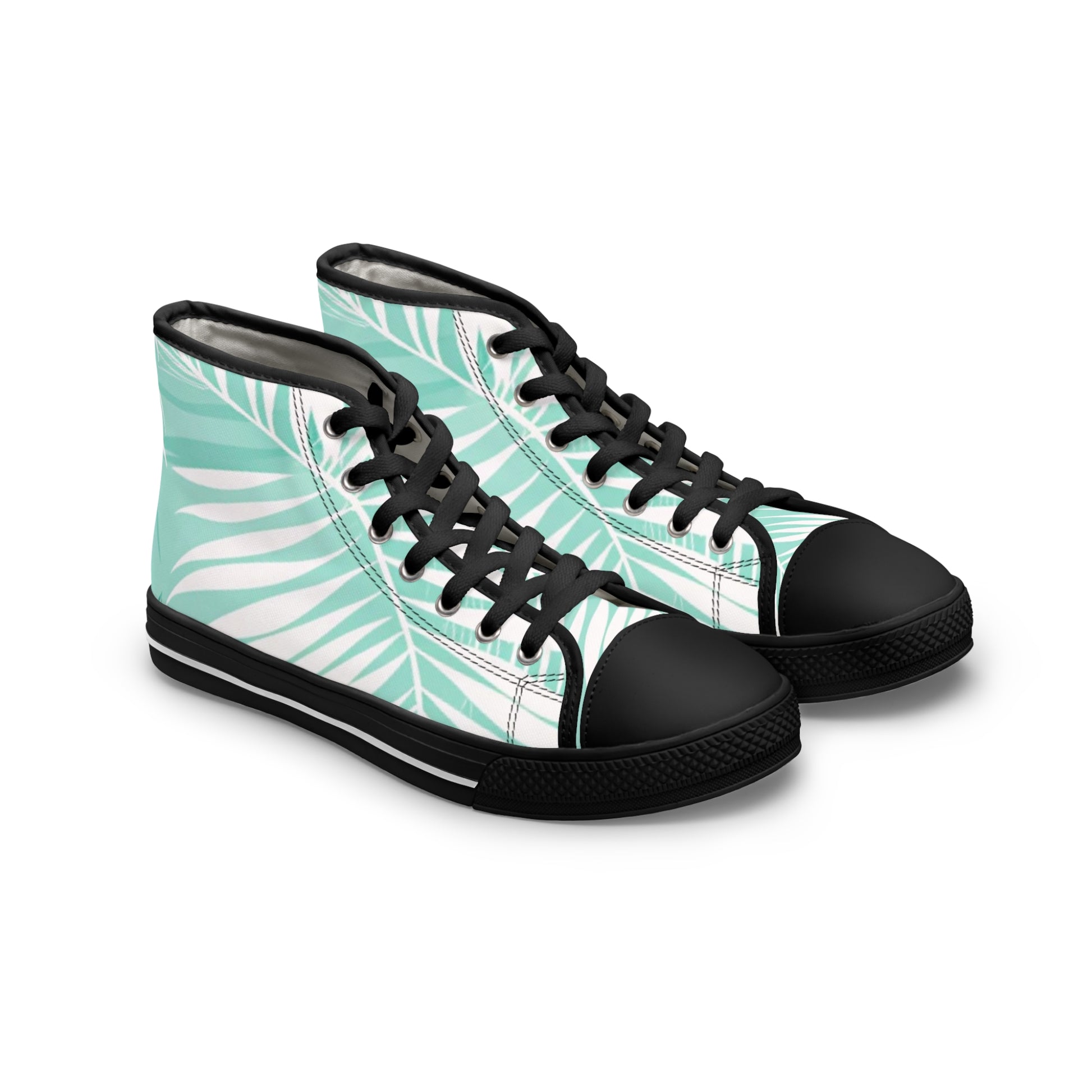 Versace Palm Women's High Top Sneakers, Artsulli - Art is Long, Life is Short, Shoes, Size, US 5.5, Color, Black sole, , , 29026654324995573065