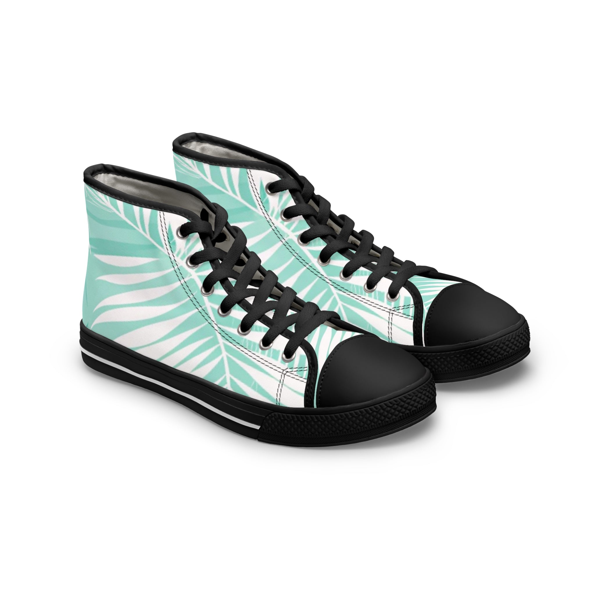 Versace Palm Women's High Top Sneakers, Artsulli - Art is Long, Life is Short, Shoes, Size, US 5.5, Color, Black sole, , , 29026654324995573065