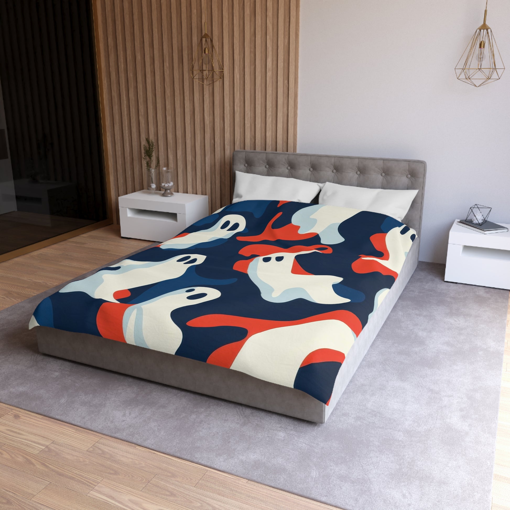 Camo Ghosts Microfiber Duvet Cover, Artsulli - Art is Long, Life is Short, Home Decor, , , , , , , 