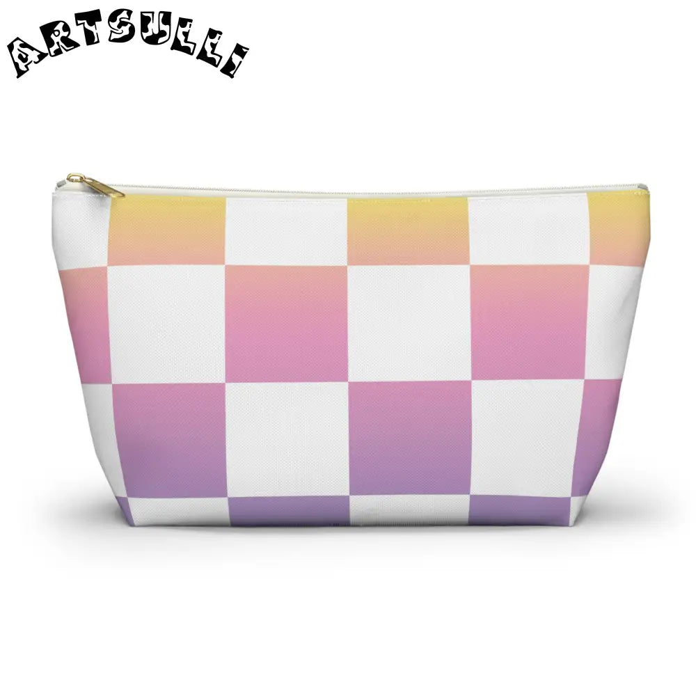 JAKKOUTTHEBXX Vaporwave Check Accessory Pouch w T-bottom