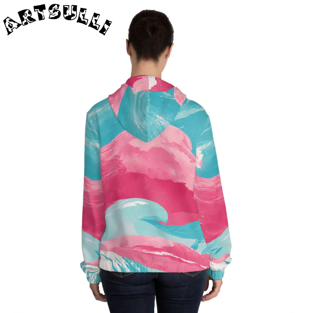 JAKKOUTTHEBXX The Great Pastelwave Pink and Blue Women’s Full-Zip