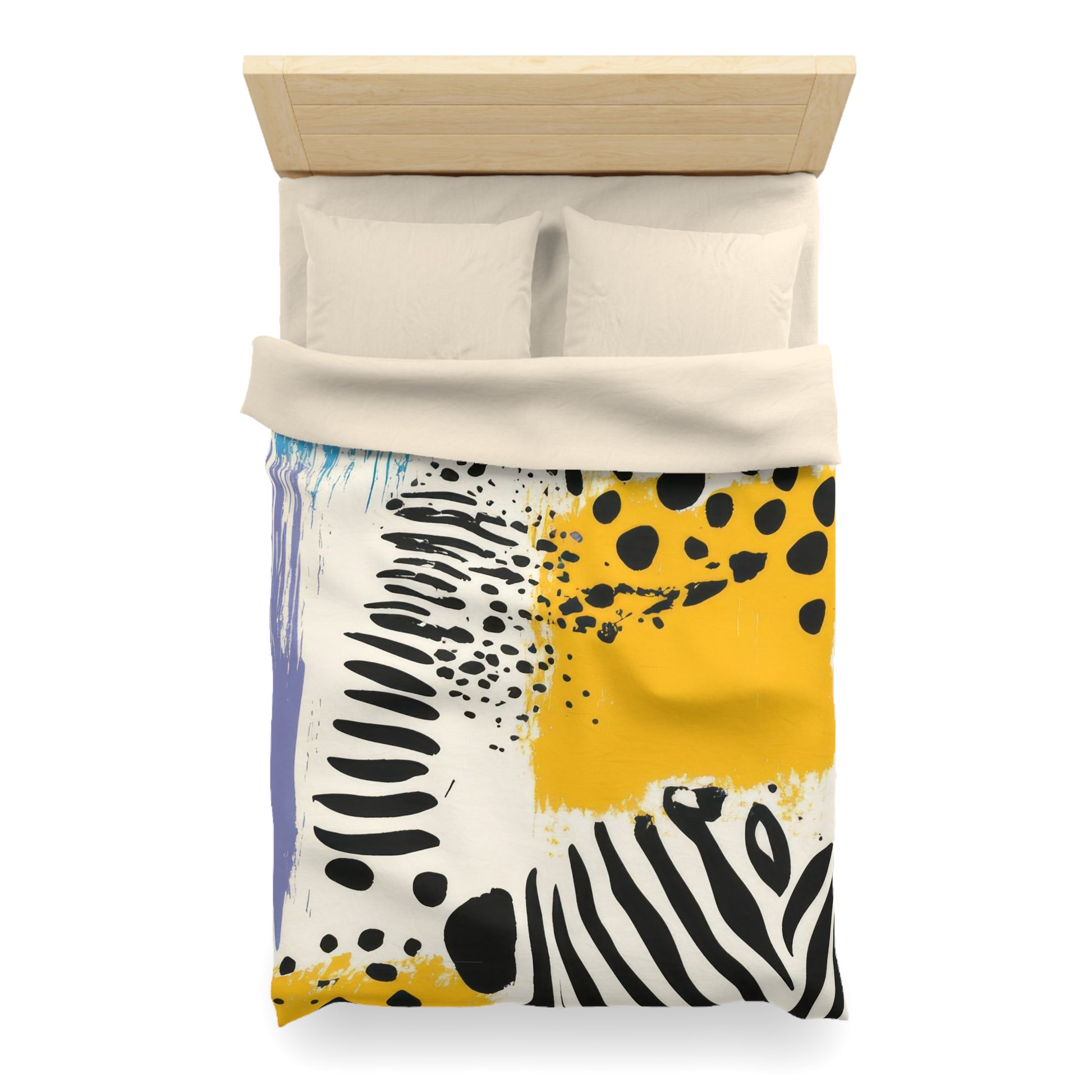 Rae Zebra Rhapsody Microfiber Duvet Cover, Artsulli - Art is Long, Life is Short, Home Decor, , , , , , , 