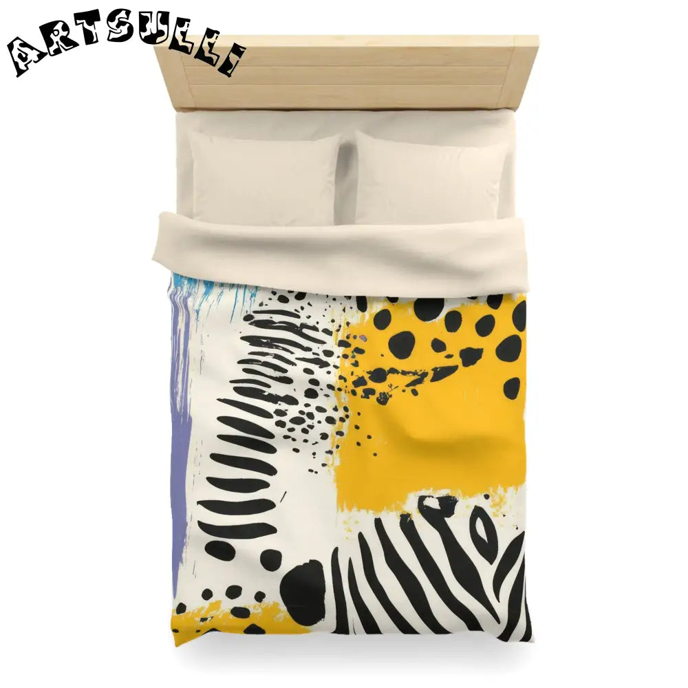 JAKKOUTTHEBXX Rae Zebra Rhapsody Microfiber Duvet Cover