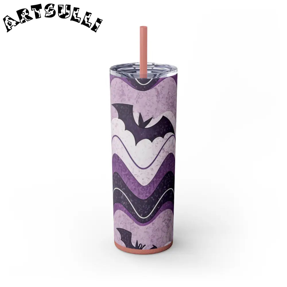 JAKKOUTTHEBXX Bat Wave Skinny Tumbler with Straw 20oz JAKKOUTTHEBXX