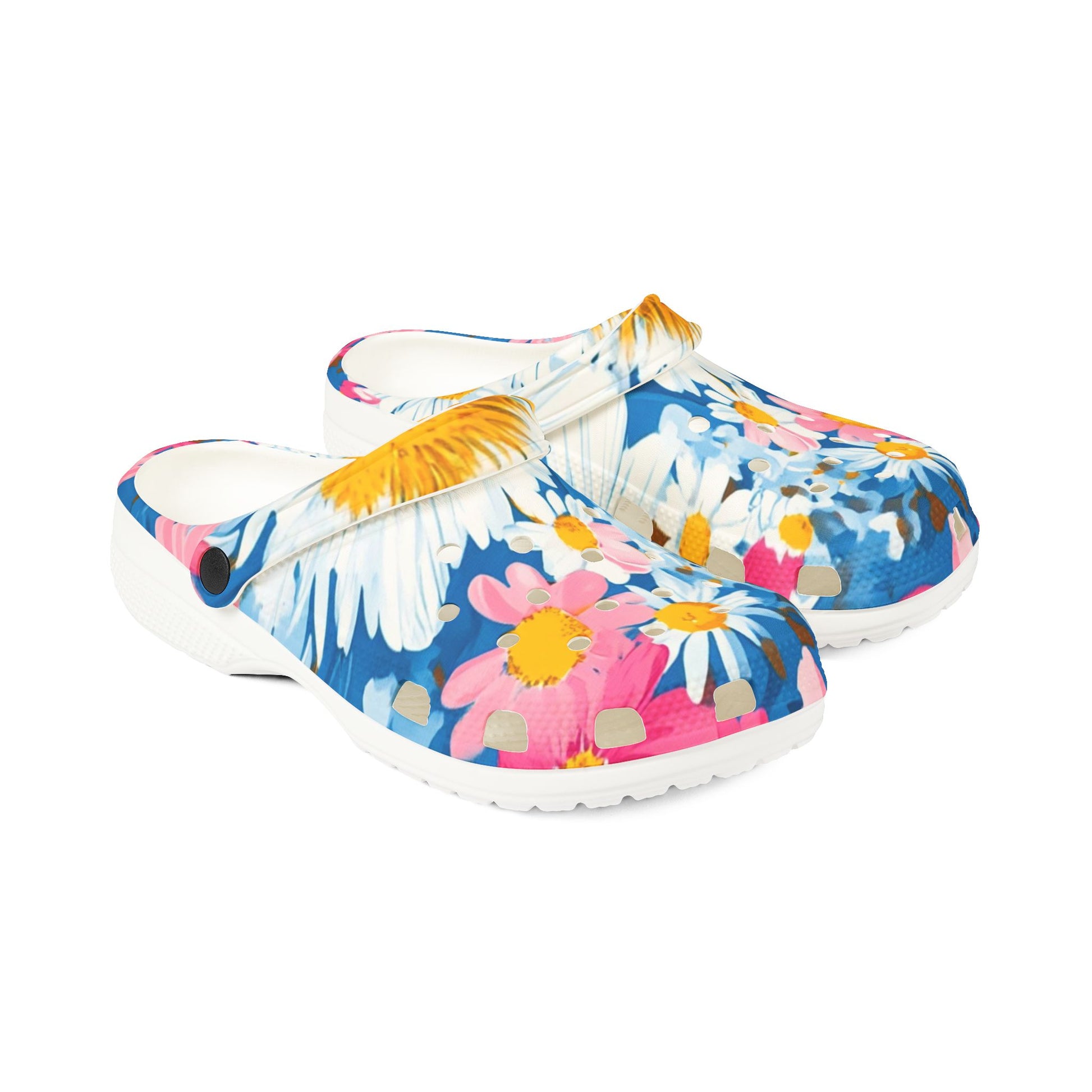 CDG Daisy Dream Blue EVA Foam Rubber Shoes (AOP), Artsulli - Art is Long, Life is Short, Shoes, , , , , , , 