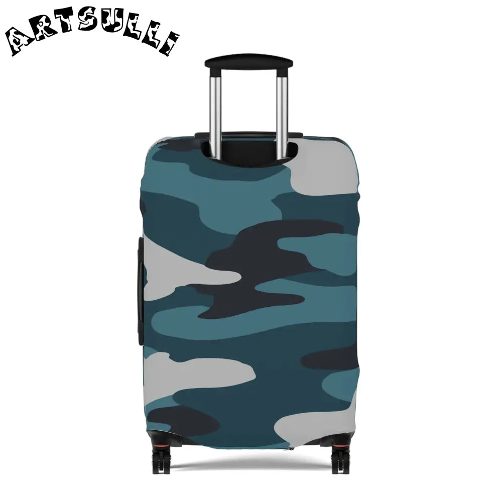 JAKKOUTTHEBXX Blue Camouflage Luggage Cover JAKKOUTTHEBXX Artsulli