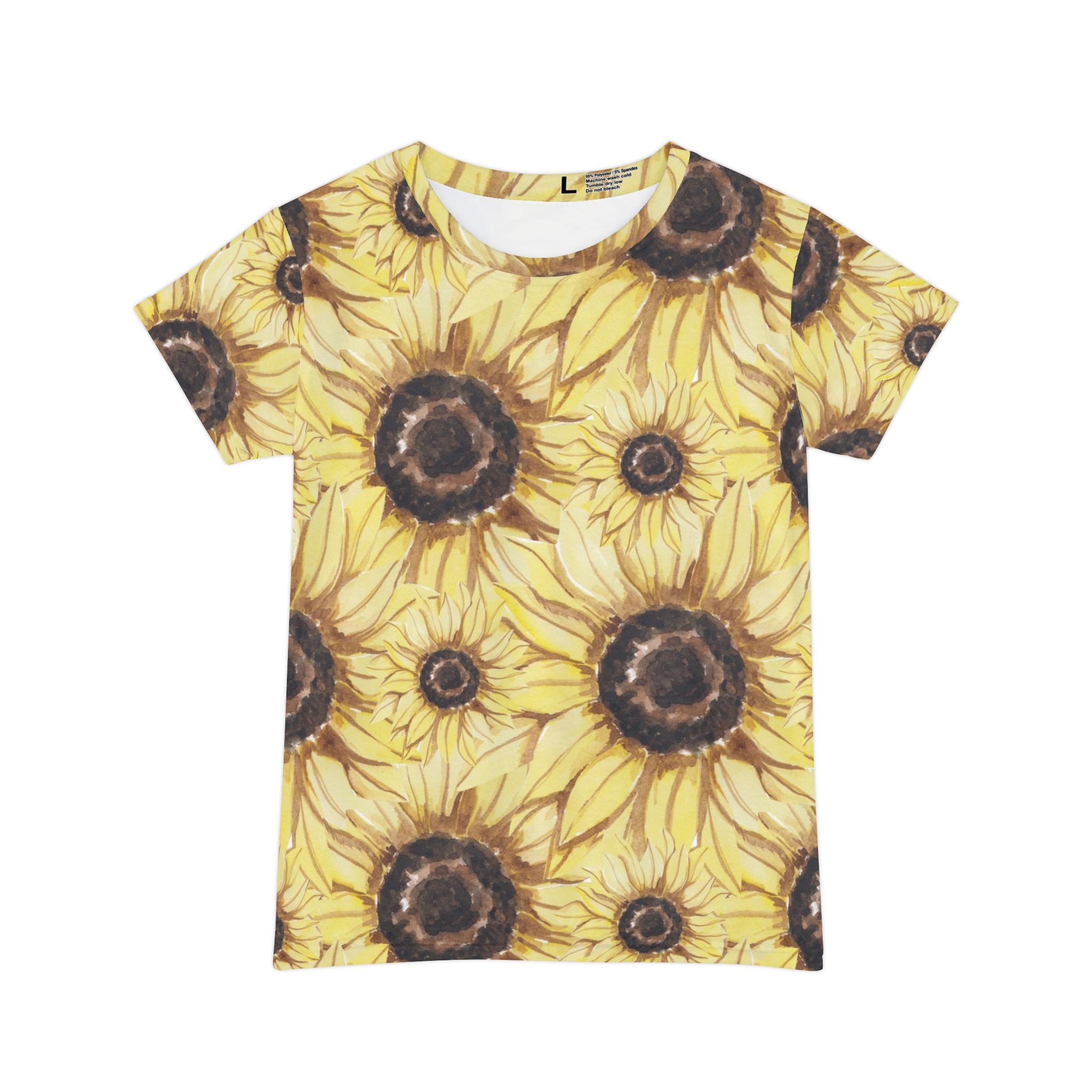 Retro Anime Sunflower Women's Short Sleeve Shirt (AOP), Artsulli - Art is Long, Life is Short, All Over Prints, Size, XS, , , , , 27182685211446239298