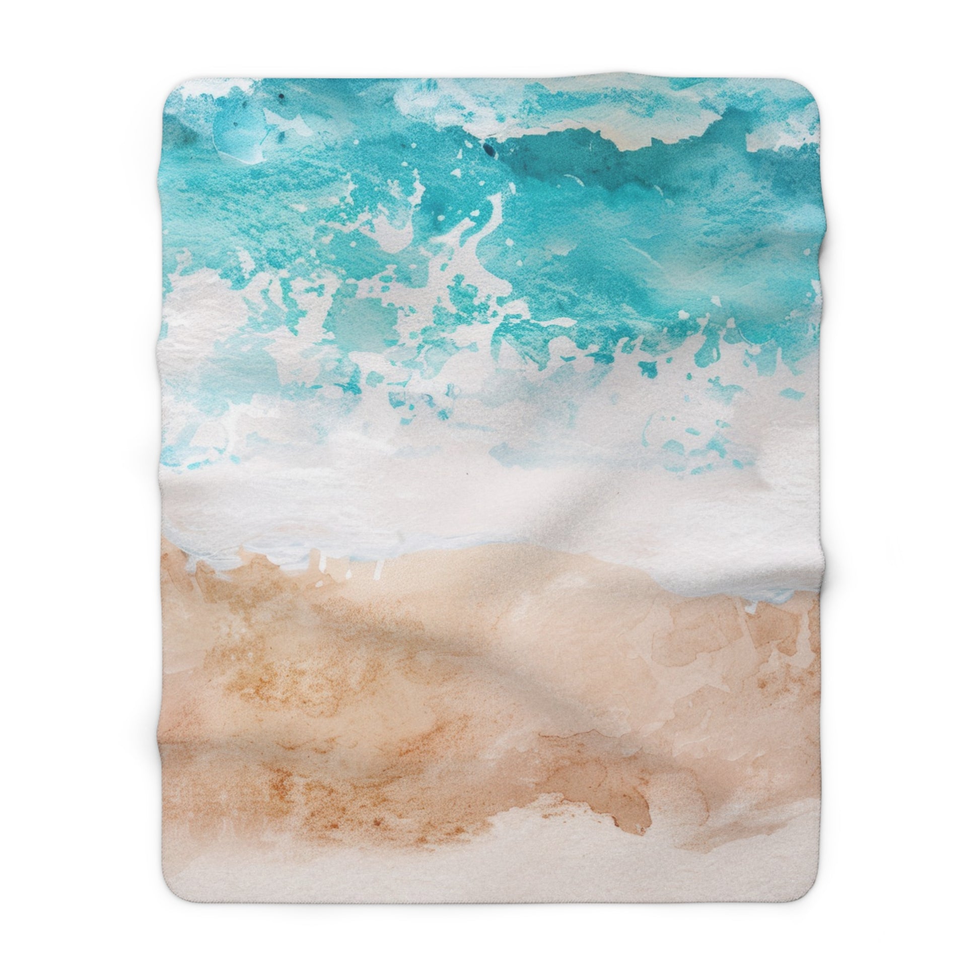 Seashore II Sherpa Fleece Blanket, Artsulli - Art is Long, Life is Short, Home Decor, Size, 60" × 80", , , , , 11551130506051362633