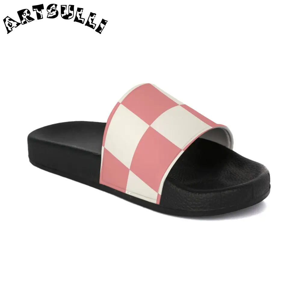 JAKKOUTTHEBXX Retro Checkered Grassland Sprites Men’s Slide Sandals