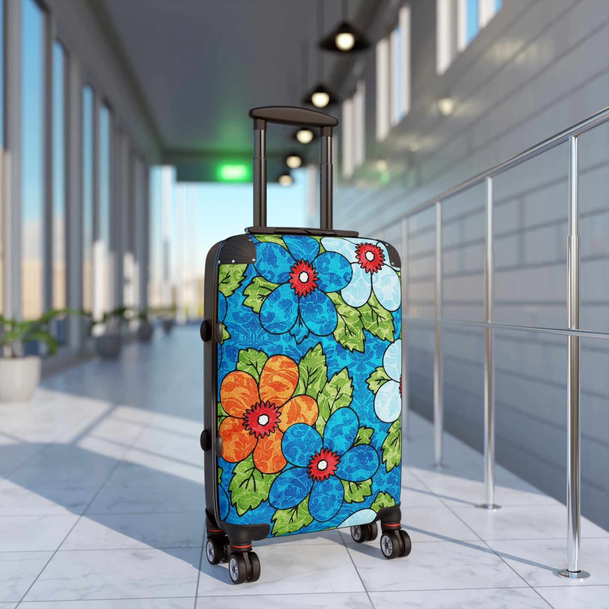 Blue Orange Groovy II Suitcase, Artsulli - Art is Long, Life is Short, Bags, , , , , , , 