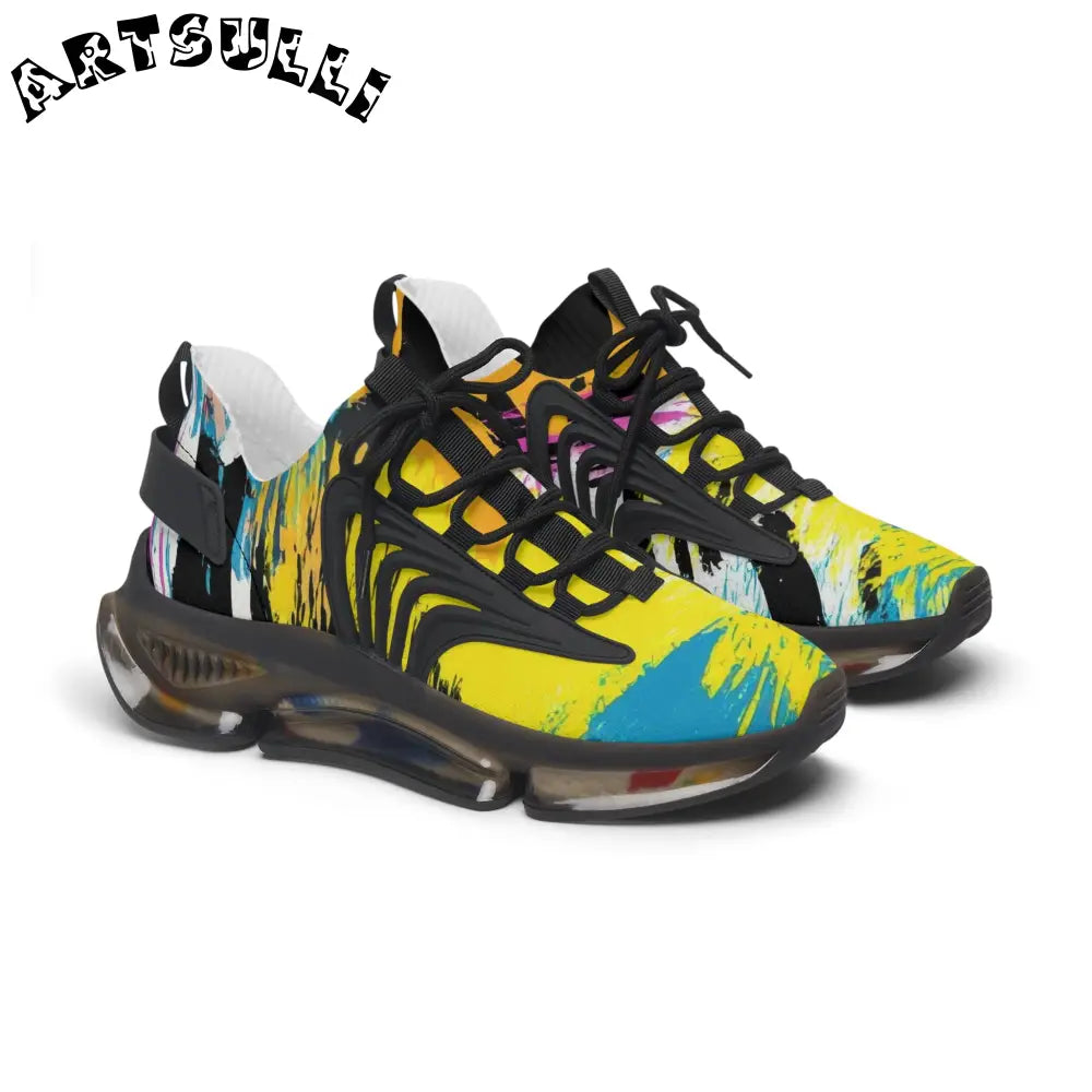 Zebra Stripes x Leopard Print x Paint Splatter Multi-Color Women's Mesh Sneakers, Artsulli - Art is Long, Life is Short, Shoes, Color, Black sole, Size, US 5.5, , , 18015920262186