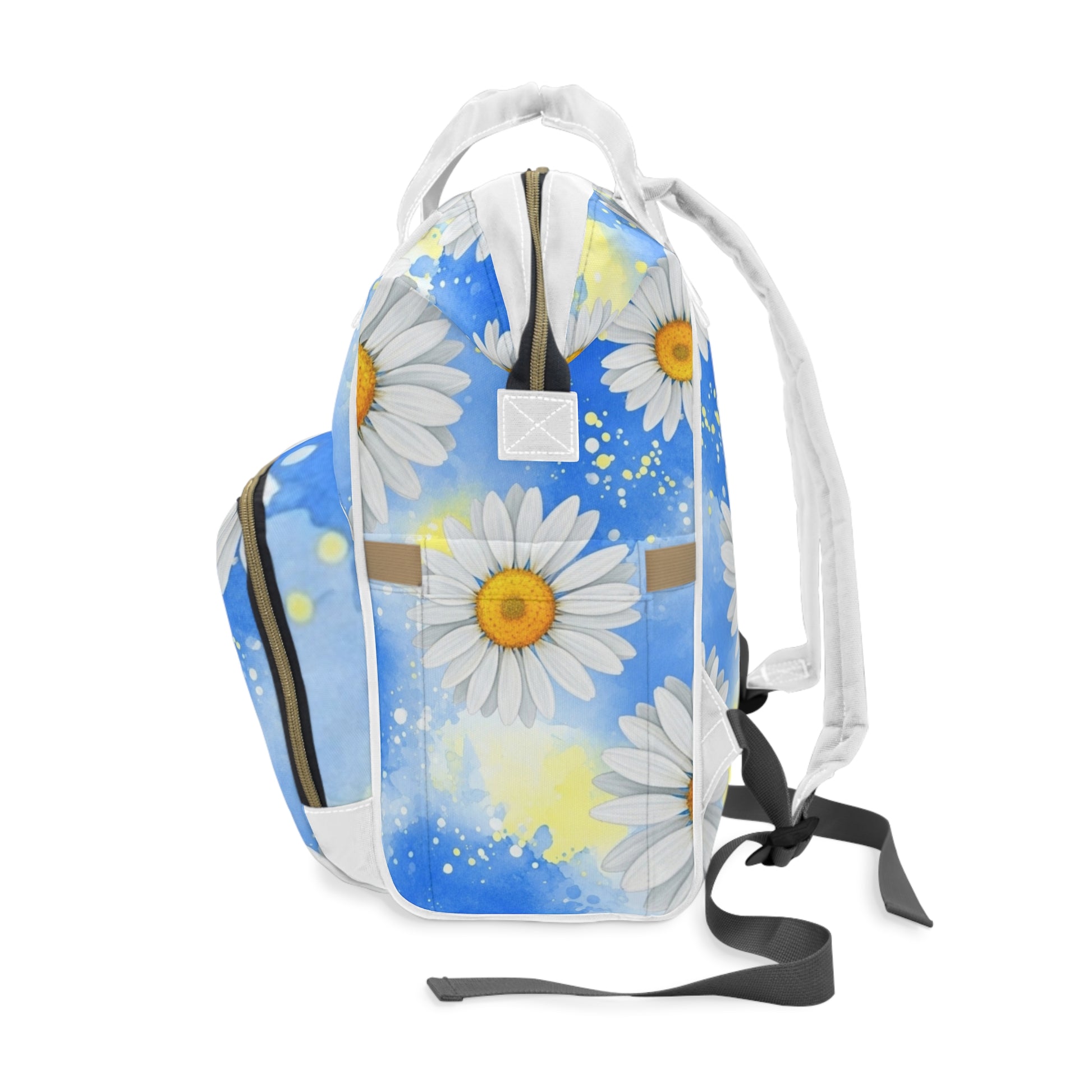 Daisies Multifunctional Diaper Backpack, Artsulli - Art is Long, Life is Short, Bags, , , , , , , 
