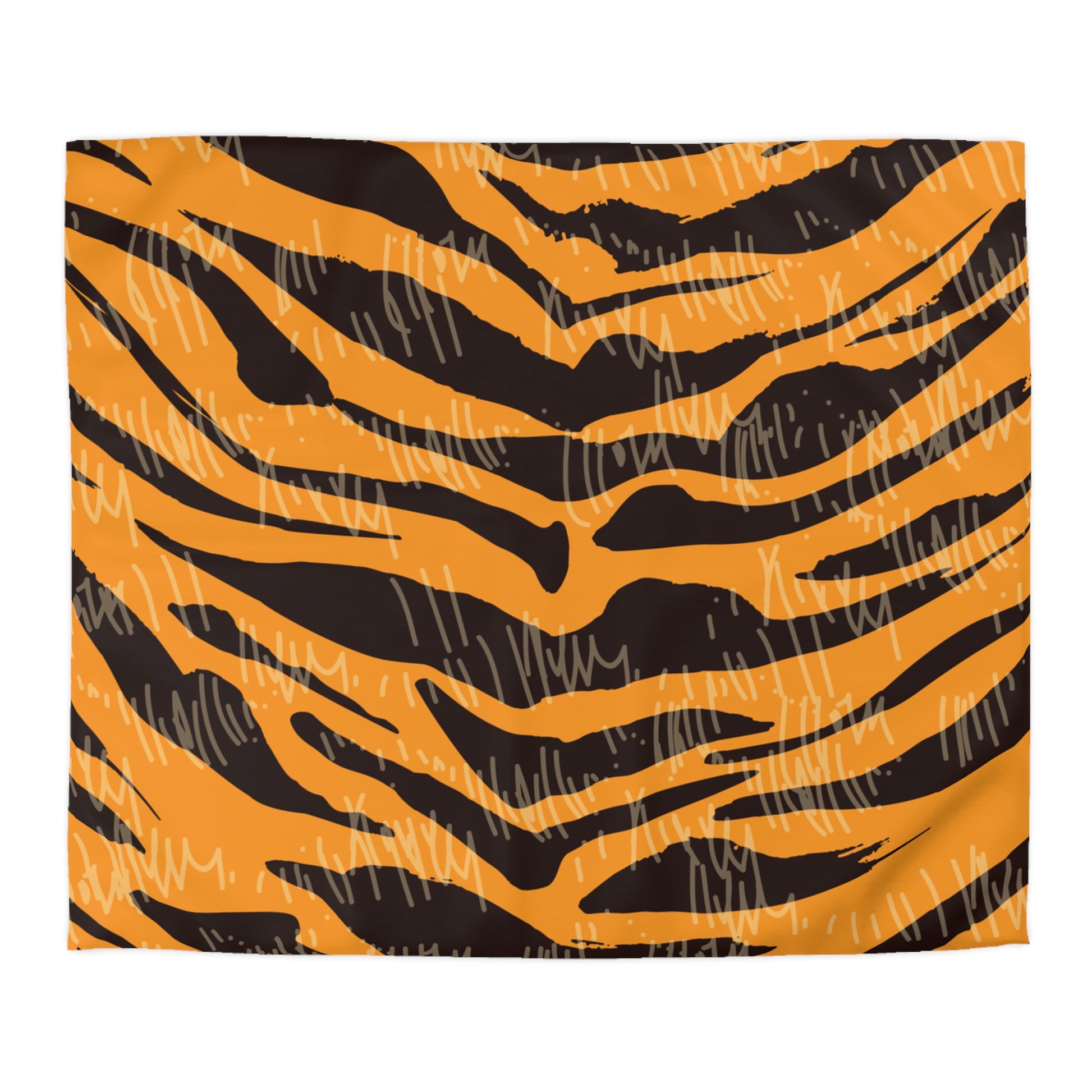 Tiger Scratches Orange & Black Microfiber Duvet Cover, Artsulli - Art is Long, Life is Short, Home Decor, Size, King, Color, Cream, , , 13026271614052