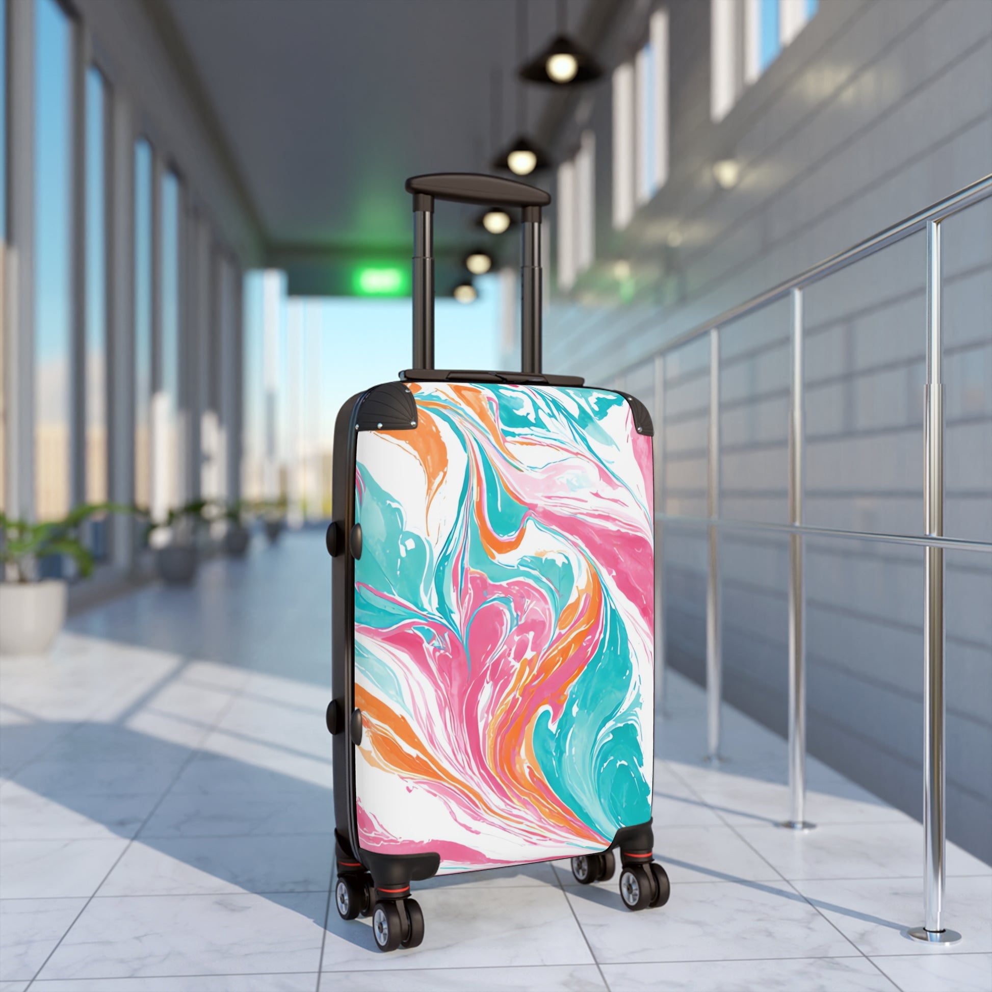 Liquid Pastel Spill Multi-Color Suitcase, Artsulli - Art is Long, Life is Short, Bags, , , , , , , 