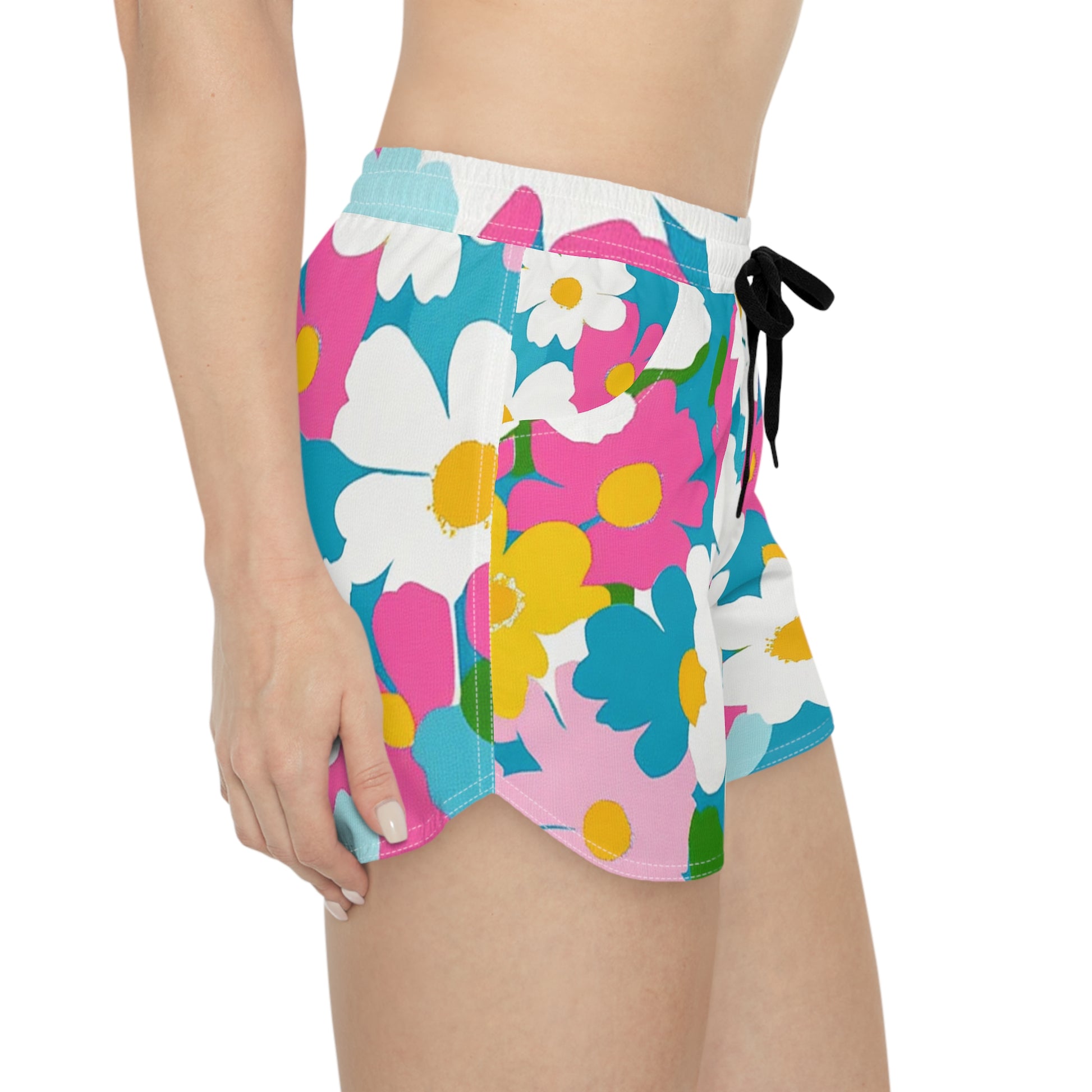 Flowers Multi-Color Women's Casual Shorts (AOP), Artsulli - Art is Long, Life is Short, All Over Prints, , , , , , , 