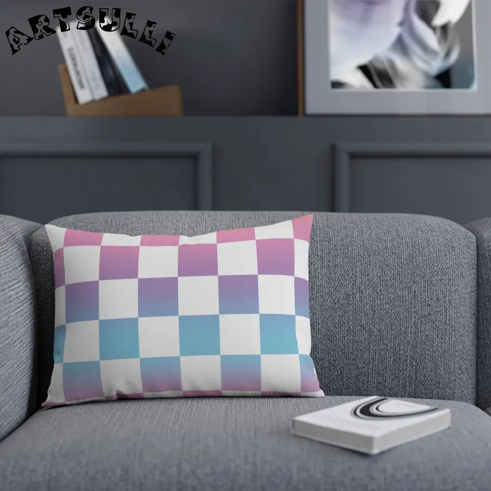 JAKKOUTTHEBXX Vaporwave Check Cushion JAKKOUTTHEBXX Artsulli - Art