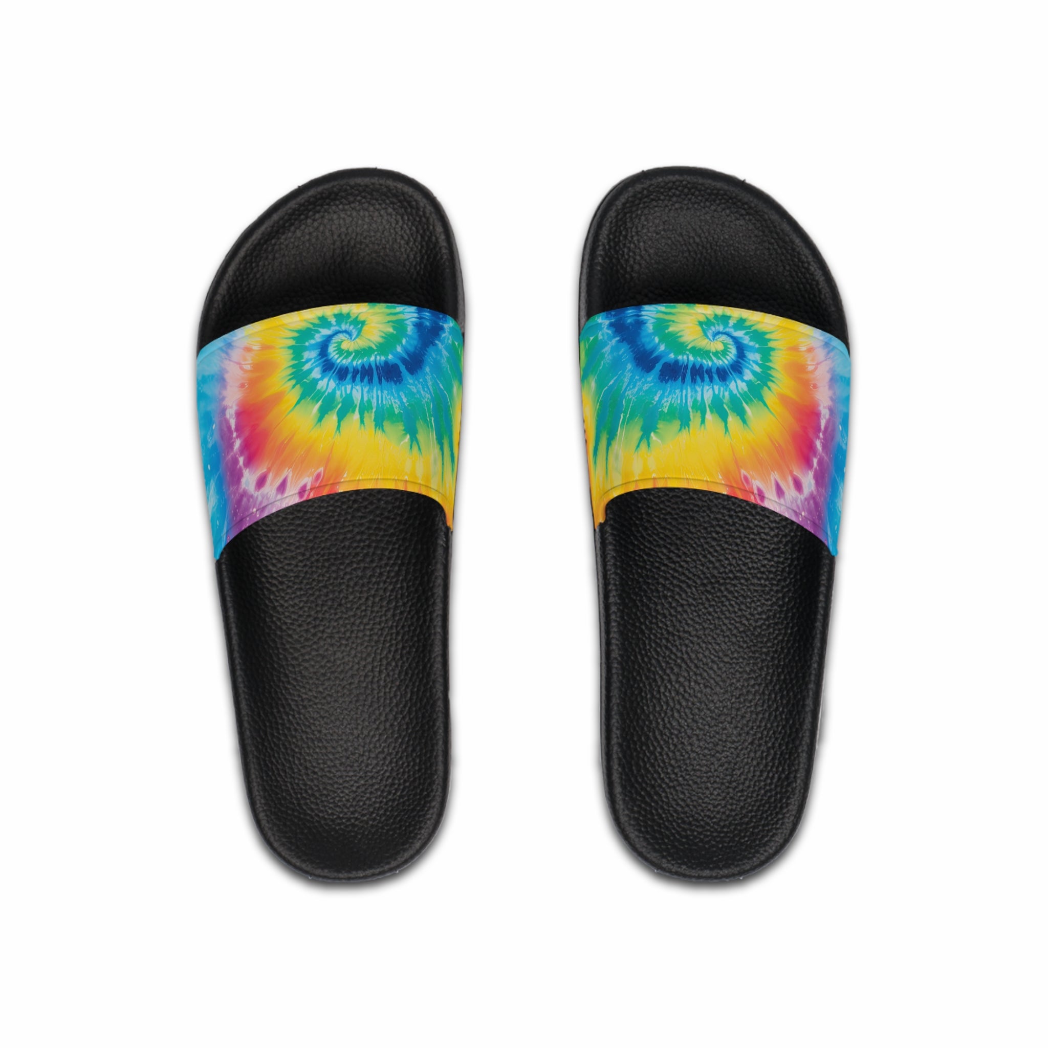 Tie Dye Men's Slide Sandals, Artsulli - Art is Long, Life is Short, Shoes, Color, Black sole, Size, US 6, , , 23830855384579791852