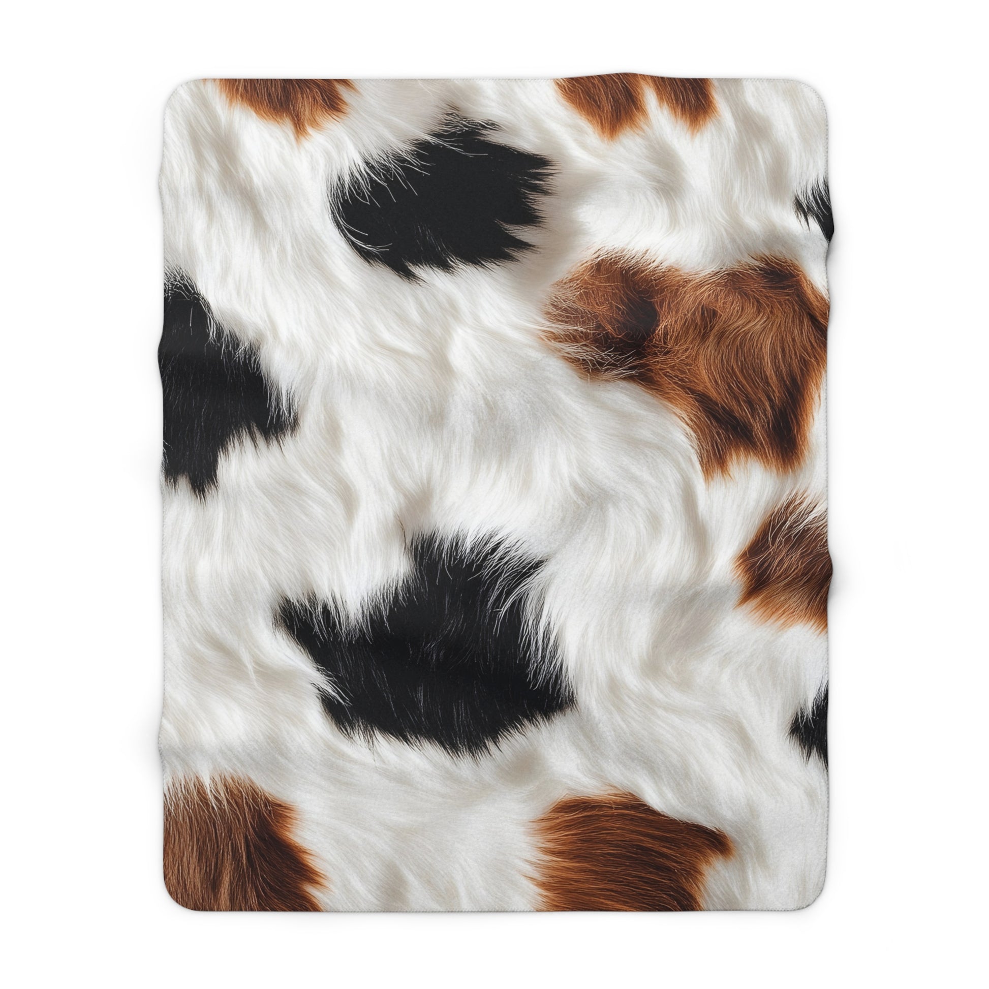 Surreal Cow Skin Sherpa Fleece Blanket, Artsulli - Art is Long, Life is Short, Home Decor, Size, 60" × 80", , , , , 12295922963585