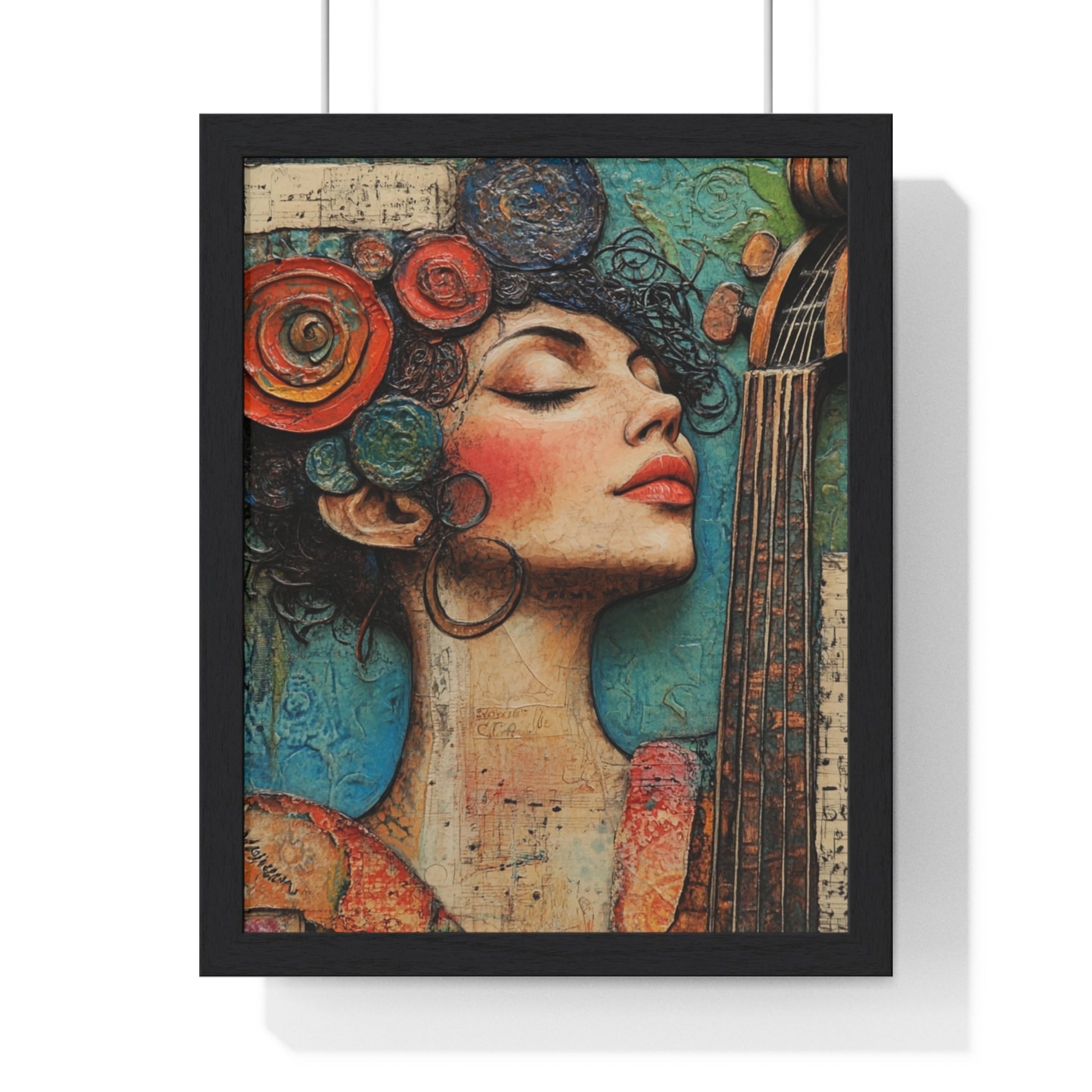Woman With A Violin III Vertical Framed Poster, Artsulli - Art is Long, Life is Short, Poster, Size, 11″ x 14″, Color, Black, , , 31890372163605753667