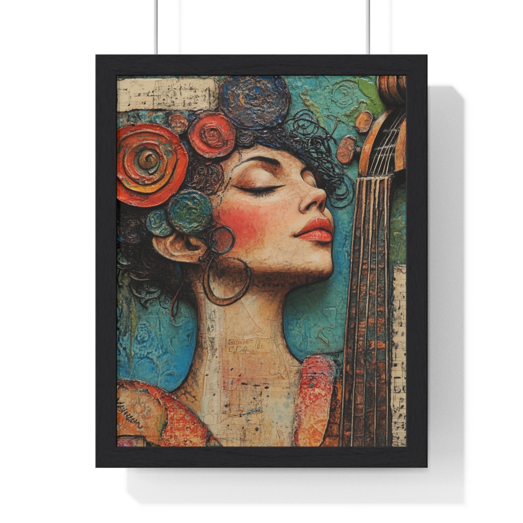 Woman With A Violin III Vertical Framed Poster, Artsulli - Art is Long, Life is Short, Poster, Size, 11″ x 14″, Color, Black, , , 31890372163605753667
