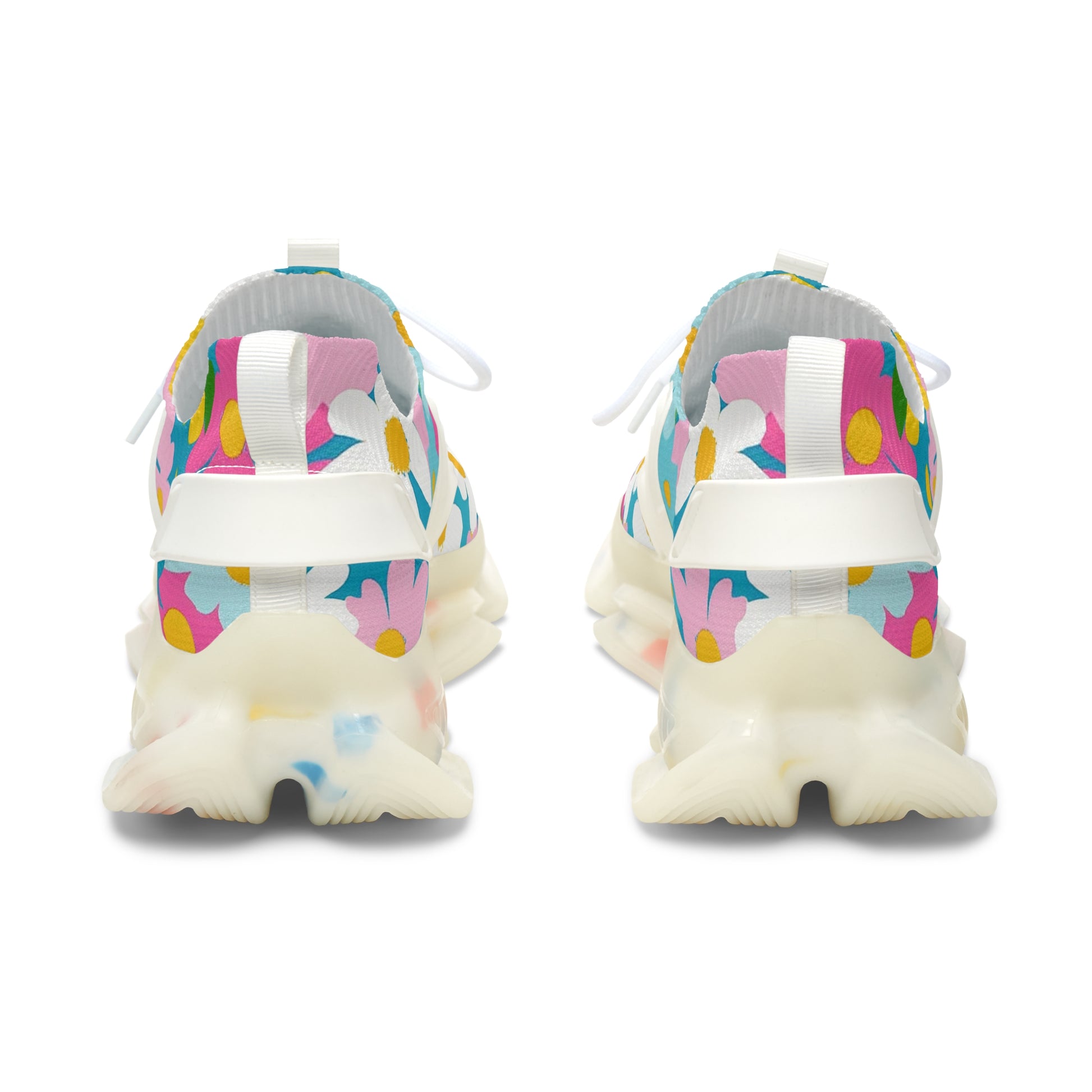 Flowers Multi-Color Women's Mesh Sneakers, Artsulli - Art is Long, Life is Short, Shoes, , , , , , , 