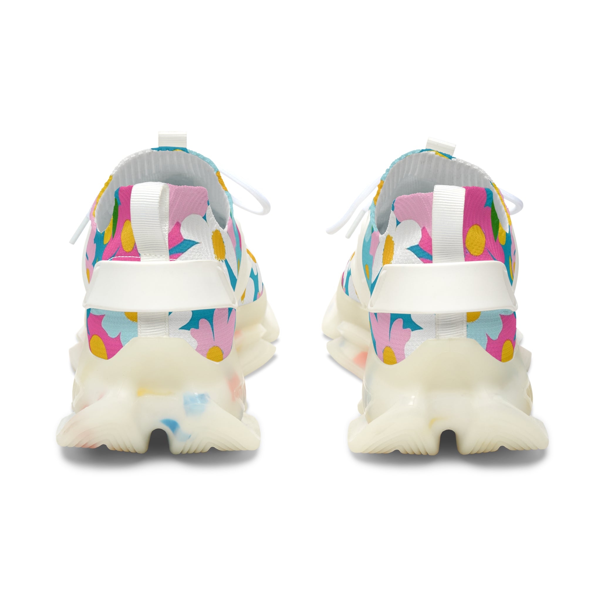 Flowers Multi-Color Women's Mesh Sneakers, Artsulli - Art is Long, Life is Short, Shoes, , , , , , , 