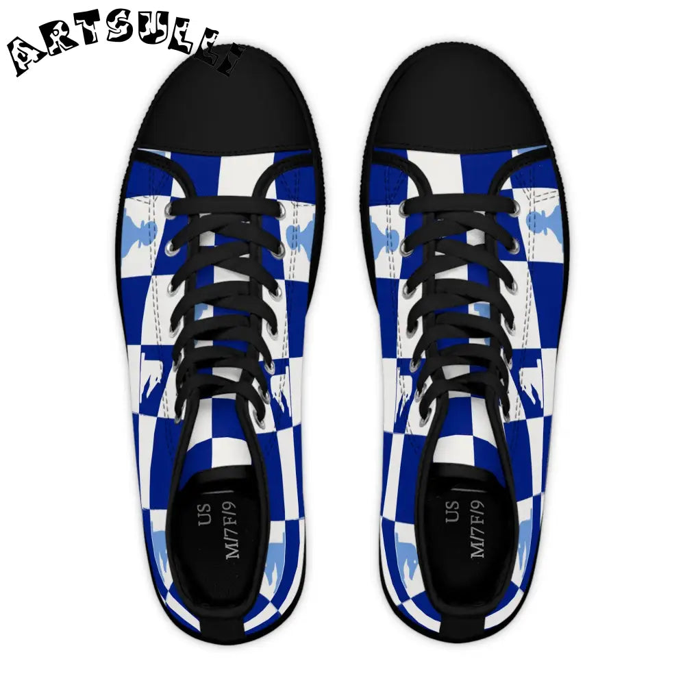 JAKKOUTTHEBXX Checkerboard Chess High Top Sneakers 2025