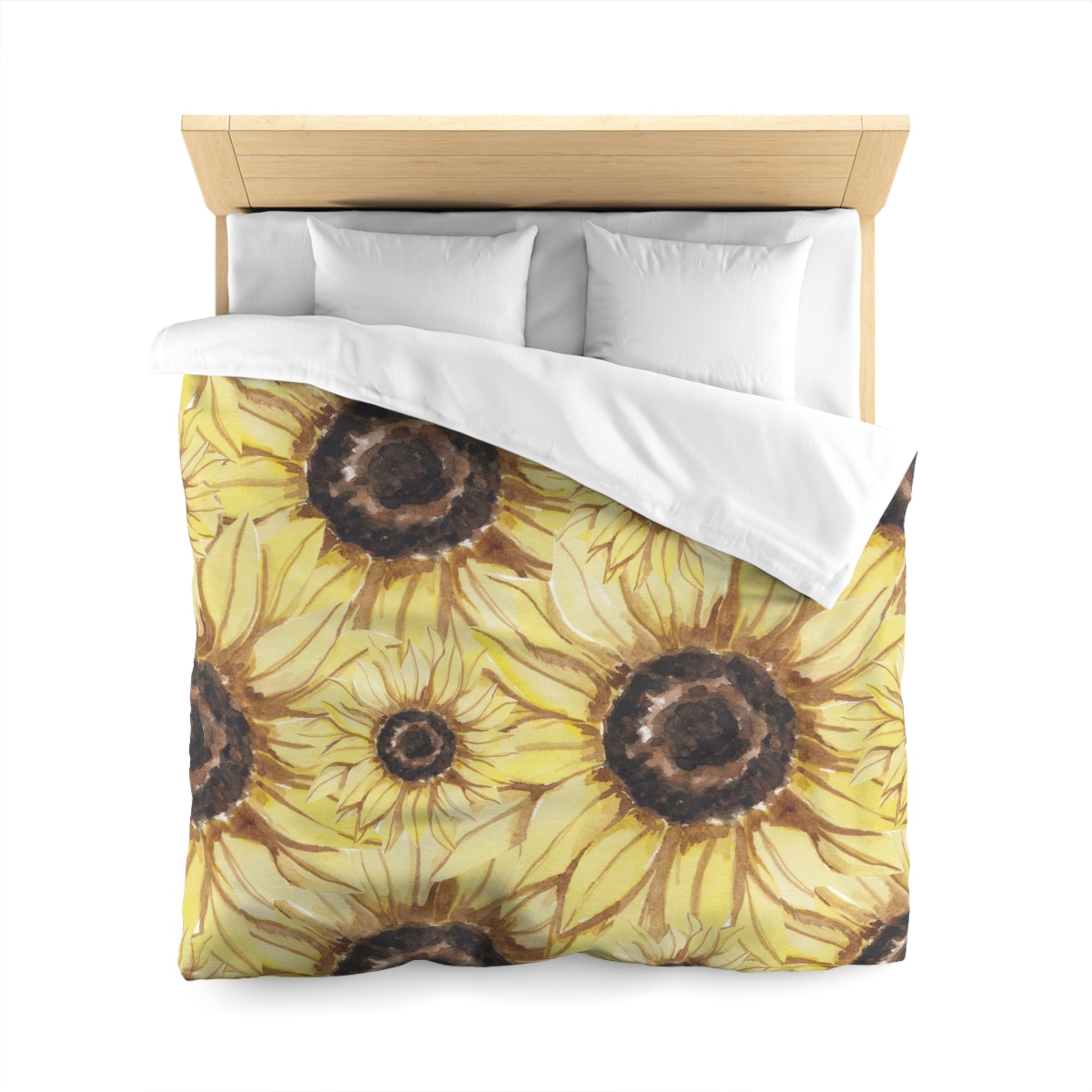Retro Anime Sunflower Microfiber Duvet Cover, Artsulli - Art is Long, Life is Short, Home Decor, , , , , , , 