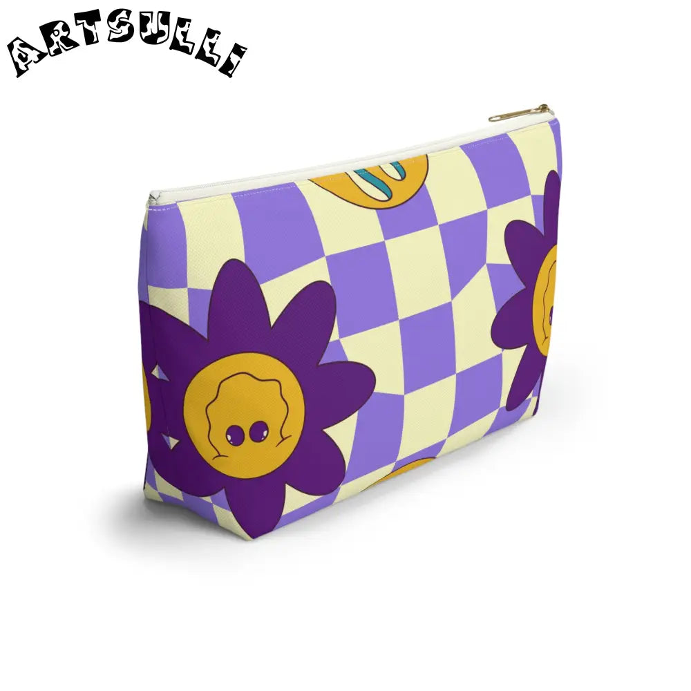 JAKKOUTTHEBXX Trippy Flower Power Motifs Accessory Pouch w T-bottom