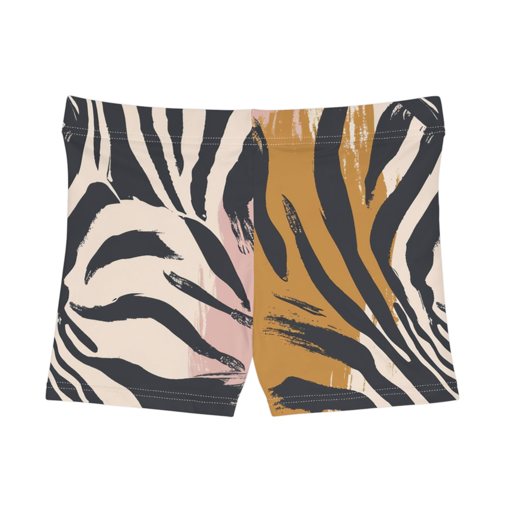 Beige Zebra Jungle Flats Women's Shorts (AOP), Artsulli - Art is Long, Life is Short, All Over Prints, , , , , , , 