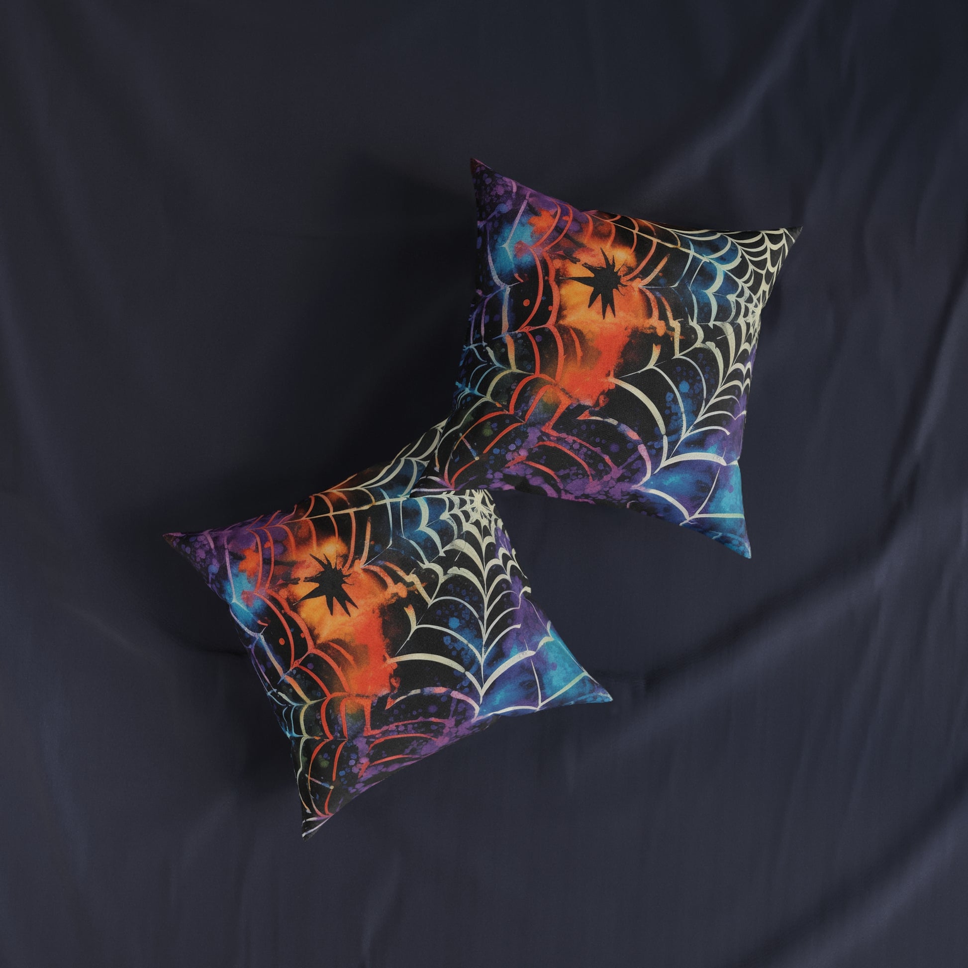 Spider Web Tie Dye Square Pillow, Artsulli - Art is Long, Life is Short, Home Decor, , , , , , , 