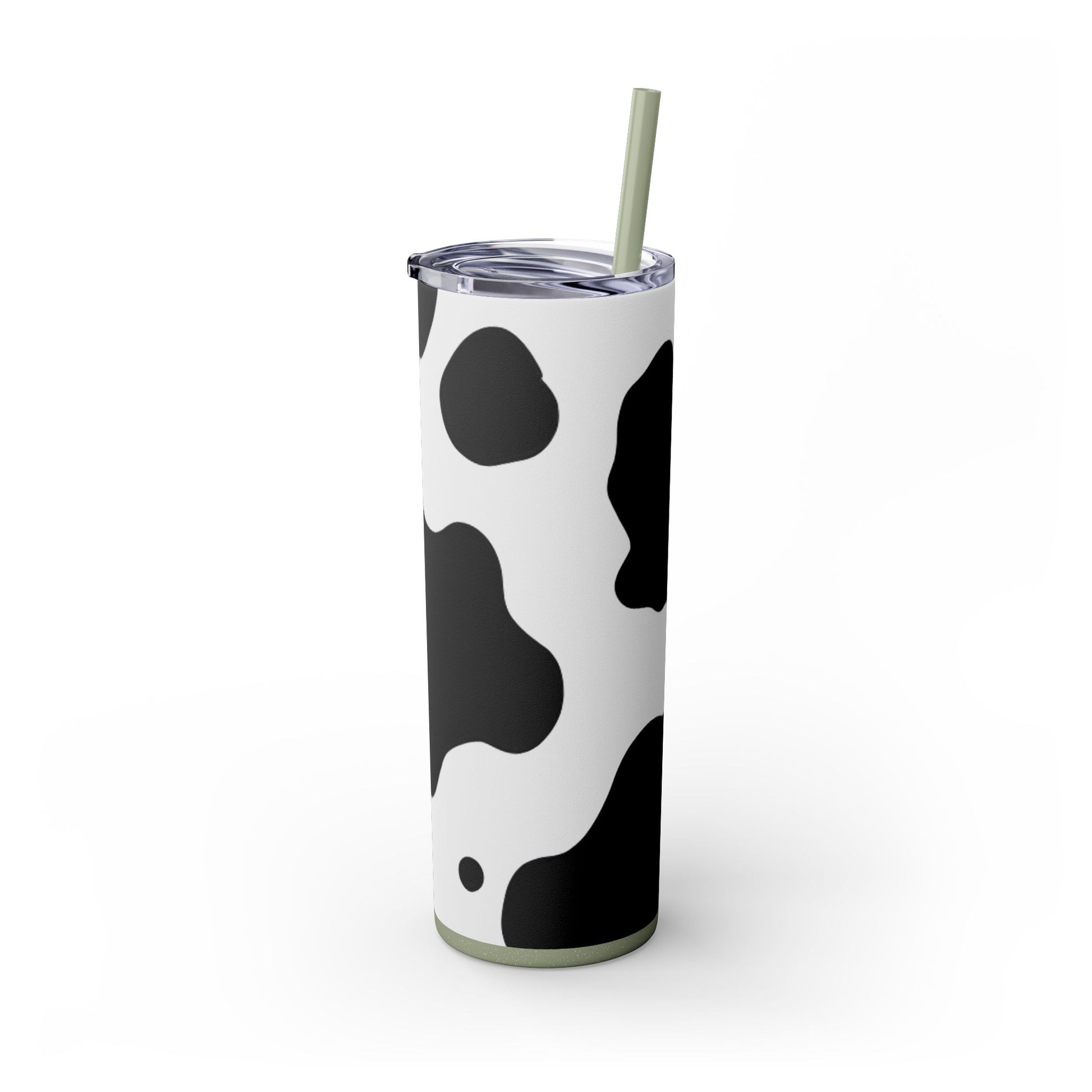 Cow Print Focus Skinny Tumbler with Straw, 20oz, Artsulli - Art is Long, Life is Short, Mug, , , , , , , 