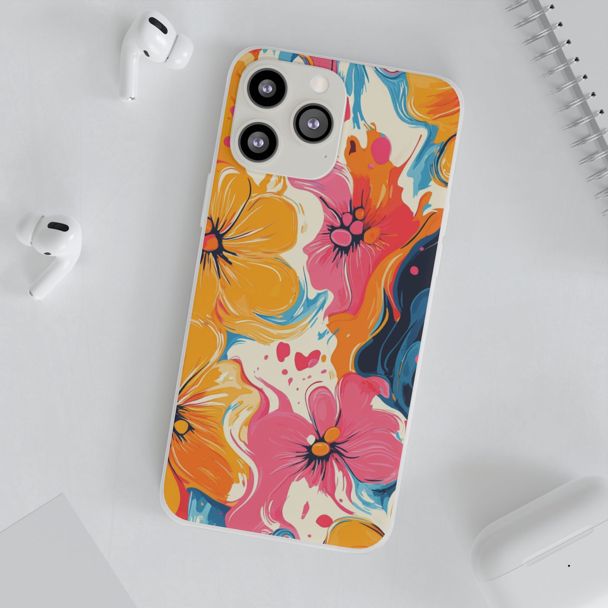 Vibrant Abstract Floral Flexi Case, Artsulli - Art is Long, Life is Short, Phone Case, , , , , , , 