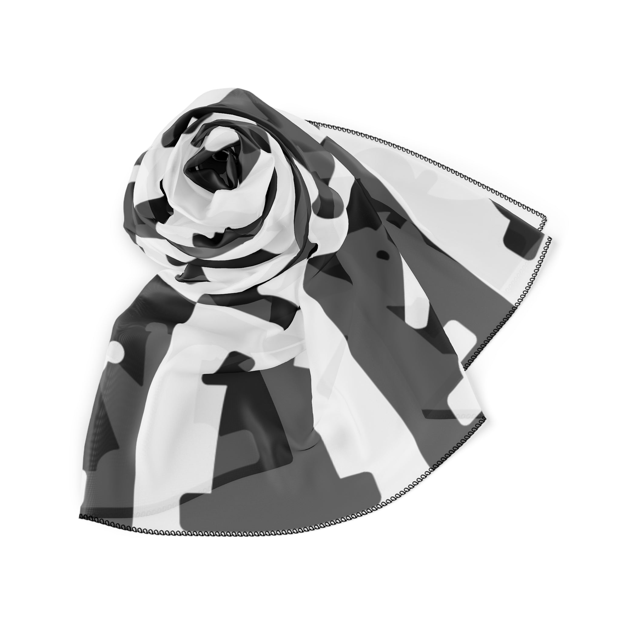 AI Chess Procedural Palace Poly Scarf, Artsulli - Art is Long, Life is Short, Accessories, , , , , , , 
