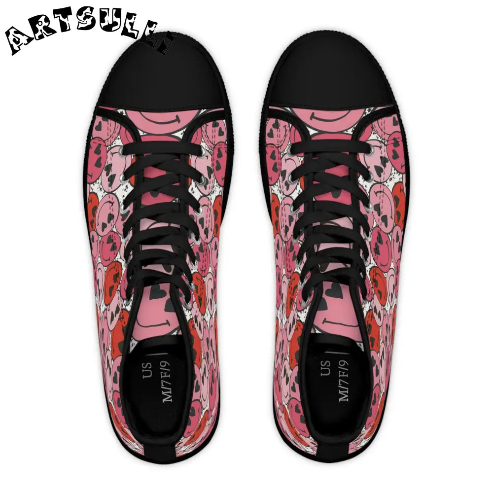 JAKKOUTTHEBXX Smiley Face x Heart Eyes II Pink and Red Women’s High