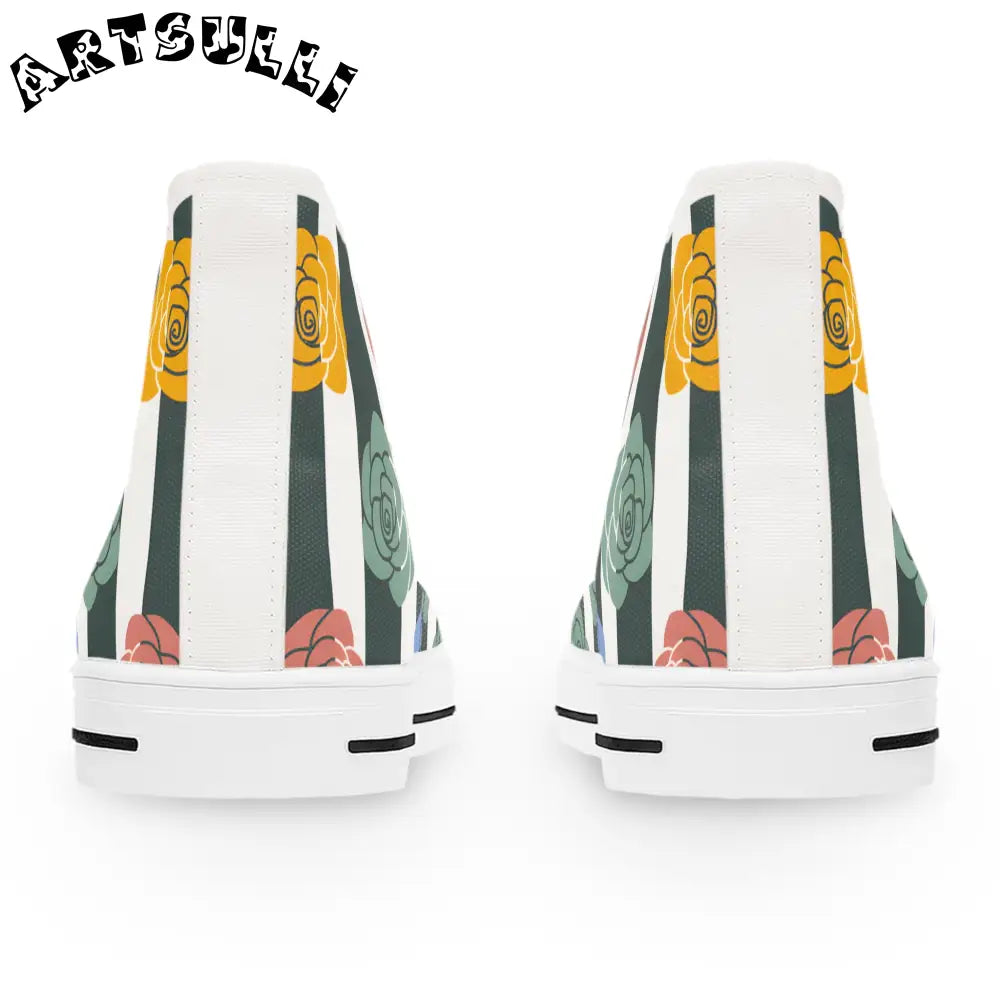 JAKKOUTTHEBXX Stripes x Roses Black and White Women’s High Top