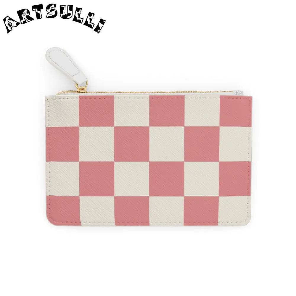JAKKOUTTHEBXX Retro Checkered Grassland Sprites Mini Clutch Bag