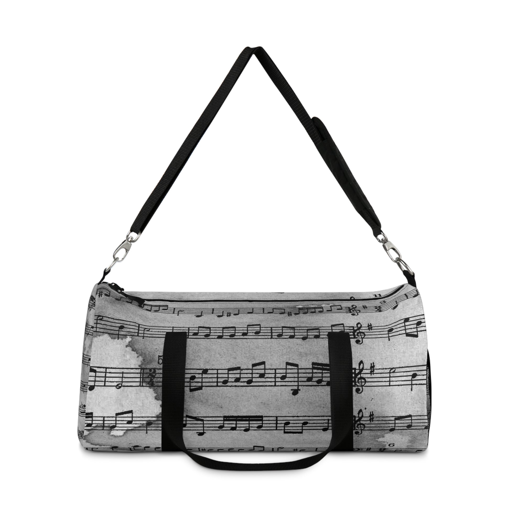 Drip Spill Type Beat Sheet Music Black Duffel Bag, Artsulli - Art is Long, Life is Short, Bags, , , , , , , 