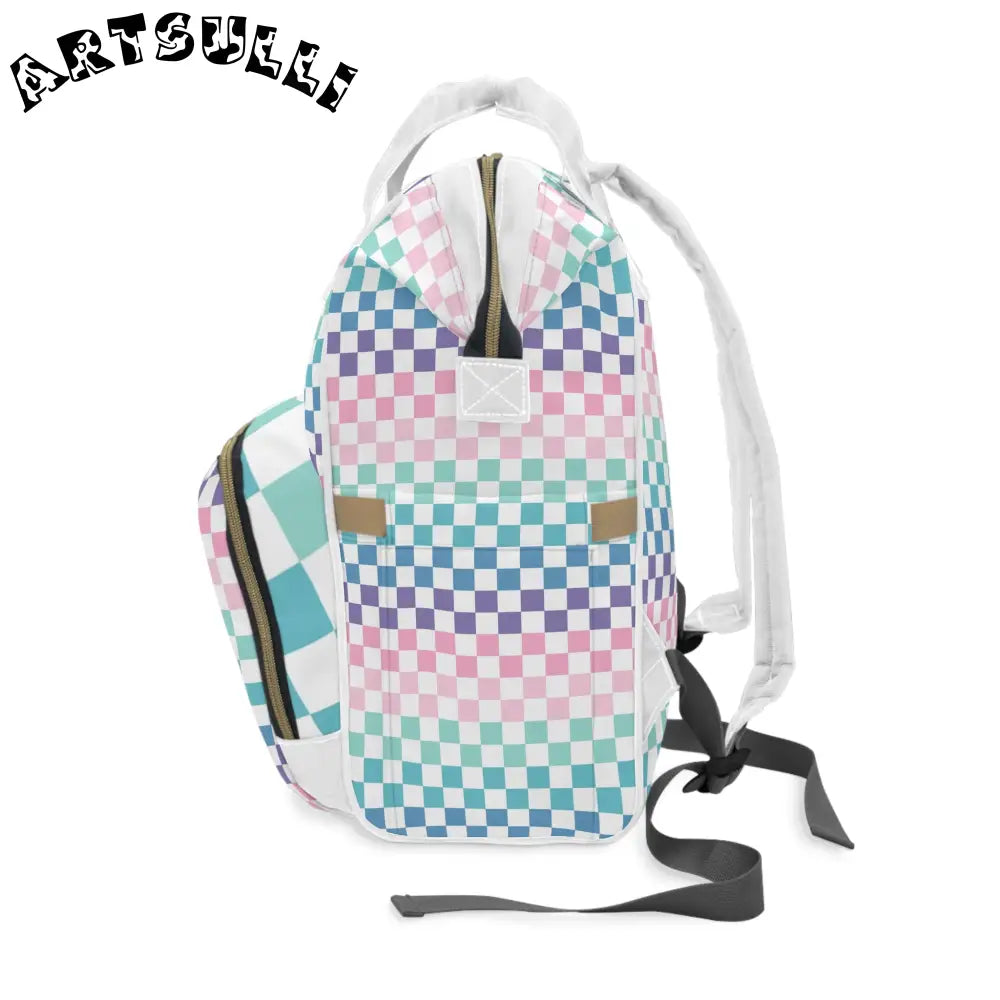 JAKKOUTTHEBXX Vaporwave Rainbow Checkerboard Multi-Color