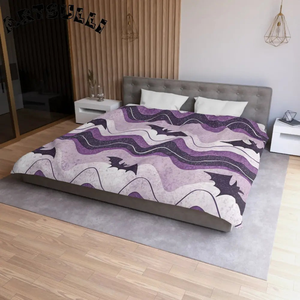 JAKKOUTTHEBXX Bat Wave Microfiber Duvet Cover JAKKOUTTHEBXX Artsulli