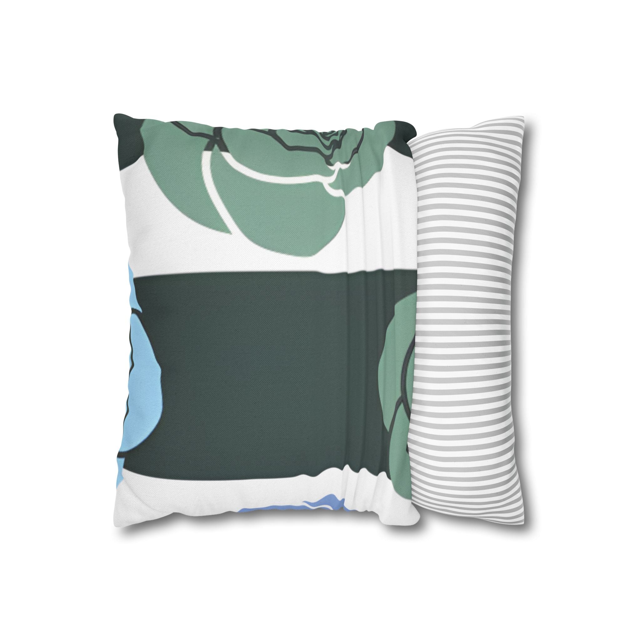 Striped Rose Garden Spun Polyester Square Pillowcase, Artsulli - Art is Long, Life is Short, Home Decor, , , , , , , 