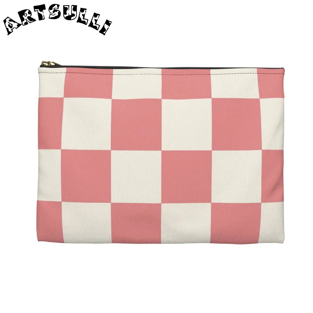 JAKKOUTTHEBXX Retro Checkered Grassland Sprites Accessory Pouch