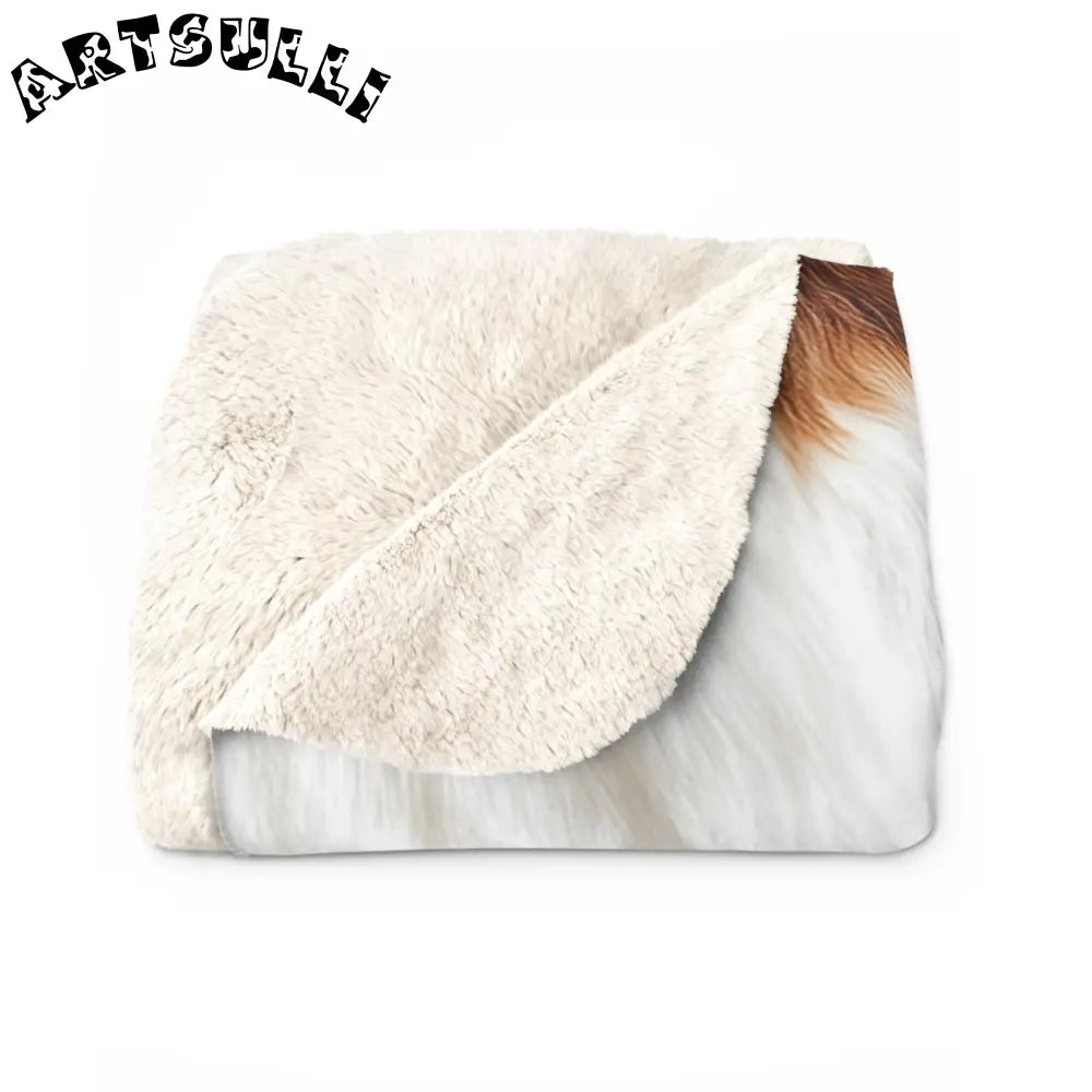 JAKKOUTTHEBXX Surreal Cow Skin Sherpa Fleece Blanket JAKKOUTTHEBXX