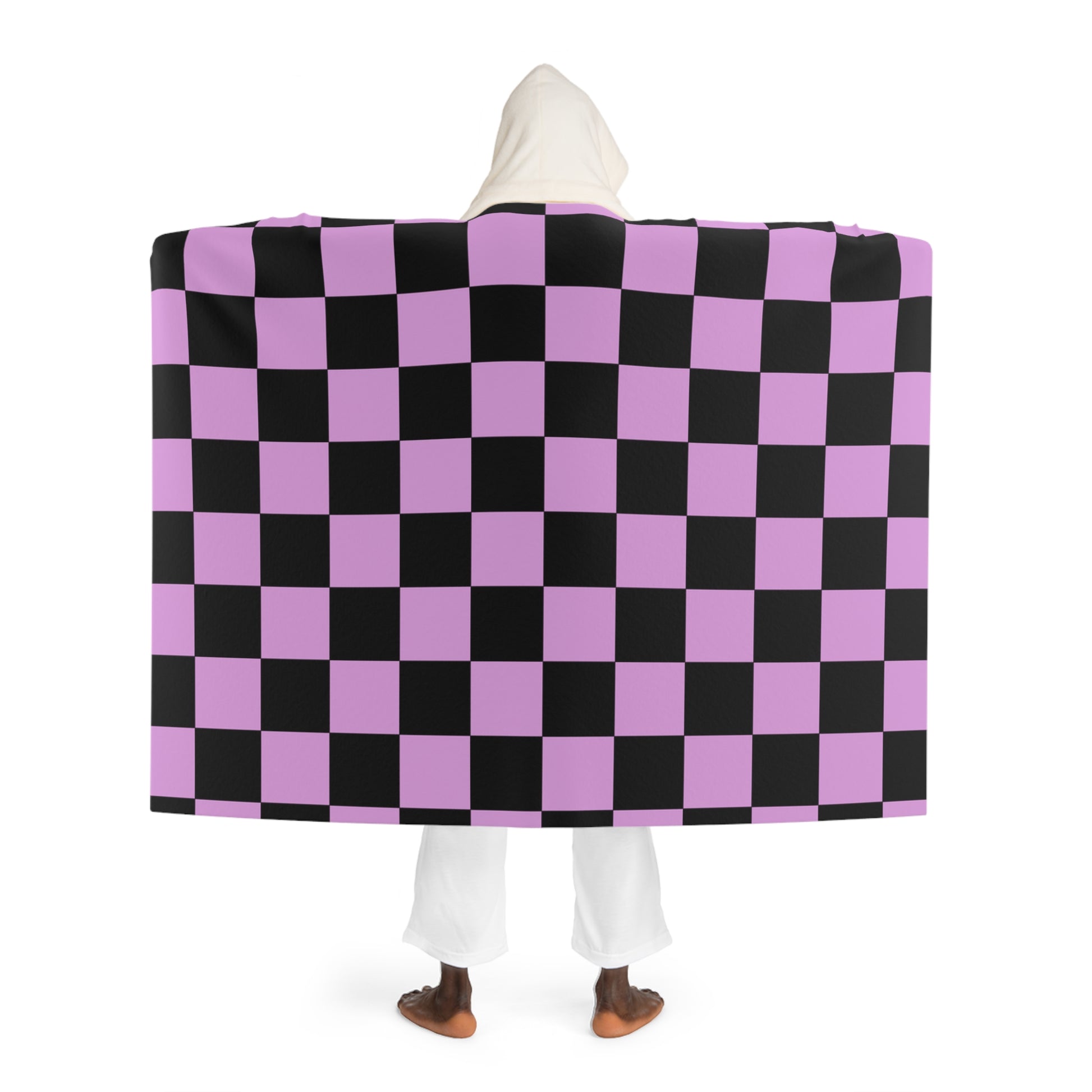 Pixel Punk Vision Hooded Sherpa Fleece Blanket, Artsulli - Art is Long, Life is Short, All Over Prints, , , , , , , 