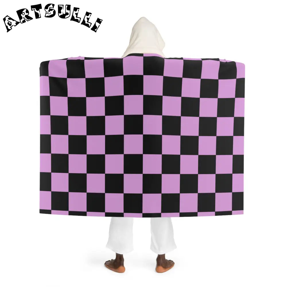 JAKKOUTTHEBXX Pixel Punk Vision Hooded Sherpa Fleece Blanket