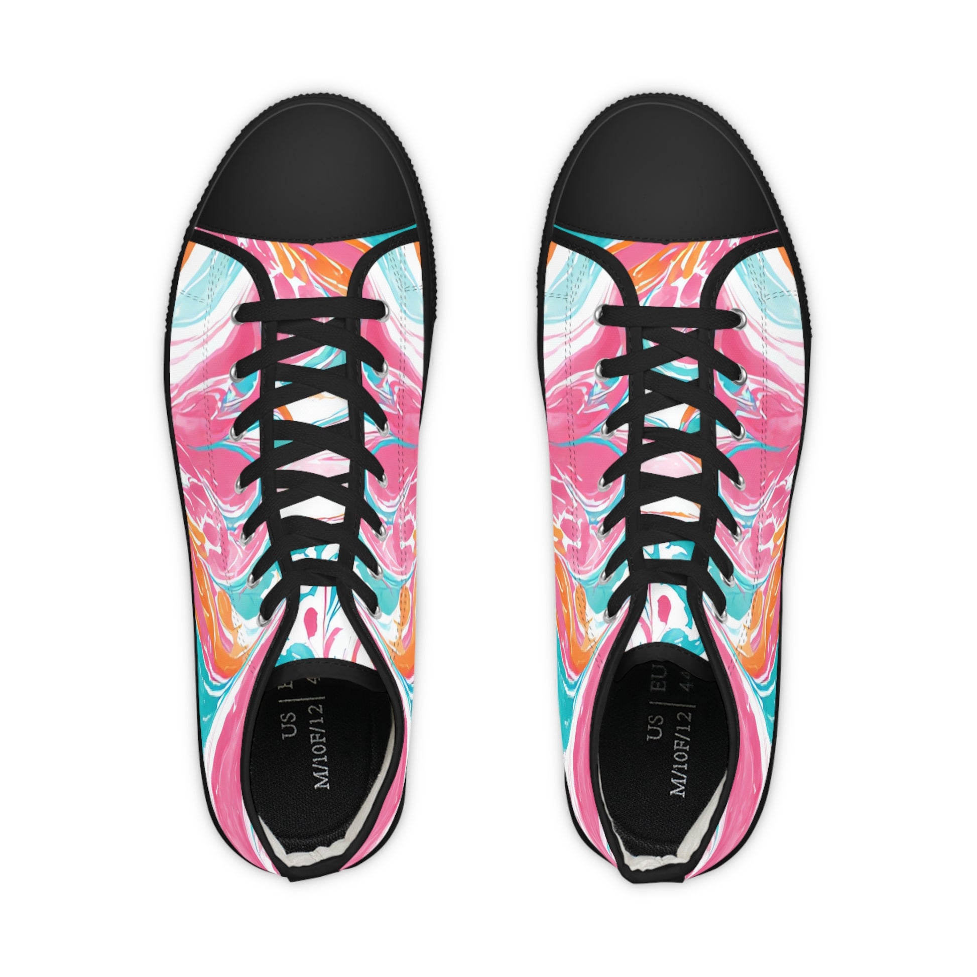 Liquid Pastel Spill III Multi-Color  Men's High Top Sneakers, Artsulli - Art is Long, Life is Short, Shoes, , , , , , , 
